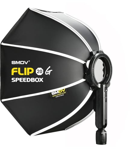 FLIP 20G SMDV Softbox, 20G, nur Hauptgerät, 19,7 Zoll (50 cm), faltbar, achteckiger Typ, nicht fluoreszierender Stoff, Ständer montierbar, Koffer enthalten