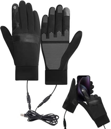 Dtaigou USB-beheizte Handschuhe,USB-beheizte Motorradhandschuhe - Leichte Winterhandschuhe | Touchscreen-Winter-Handschuhe, winddicht, wasserdicht, warm, wasserdichte Winter-Touchscreen-Handschuhe zum