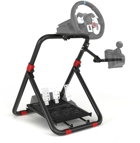RACGTING Lenkradständer für Logitech G923 G920 G29 G27 G25, Faltbar Lenkrad Ständer Geeignet für Thrustmaster T248X T248 T300Rs TX T150 PS4 PS5 Xbox