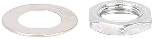 5-teiliges E-Gitarren-Muttern-Set, Hochfestes Metall-E-Gitarren- und Bass-Klinkenbuchsen-Ersatzmuttern-Set mit Unterlegscheiben (M8)