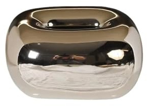 THEDAYBABY Kreative Taschentuchbox mit runden Ecken, Couchtisch, Schreibtisch, Dekoration, Minimalismus, Keramik, Taschentuchbox, Nachttisch, Papierhandtuchtasche (Silber)