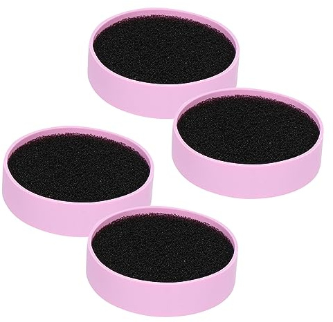 Veemoon Estuche de Limpieza de Pinceles de Maquillaje 4 Piezas Pequeño Esponjas Reutilizables sin Agua para Uso Doméstico y Viajes en Color Púrpura