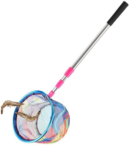 Épuisettes de Pêche | Épuisette à Grenouille Télescopique | Manche Antidérapant pour Idéal Jeux Extérieurs Piscine Camping d'Été