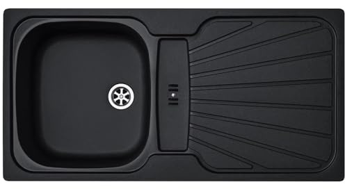 Luquicina LC5BL Fregadero Negro 1 Seno con Escurridor Reversible