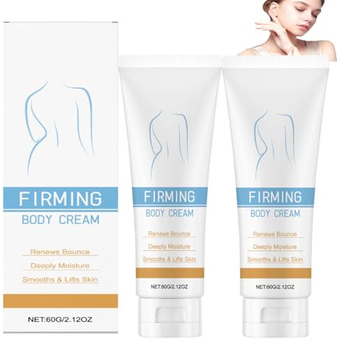 Crema per il corpo rassodante con collagene e acido ialuronico, lozione rassodante per braccia, cosce e vita, idratante per estratto vegetale per donne, ad assorbimento rapido (2 pezzi)