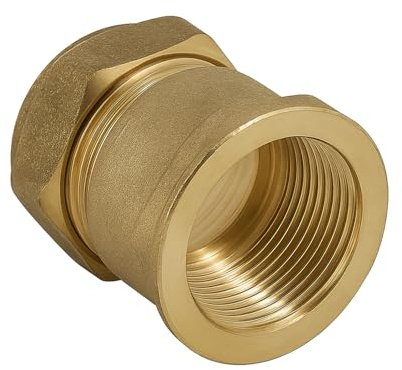2X Westco 15mm x 1/2 FI Compression Straight Coupling – Brass Female Iron Pipe Fitting BG