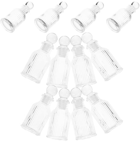 MAGICLULU 12 Botellas Decorativas de Vidrio Transparente de 50 Ml con Cruz Católica, Recipiente Cristiano para Agua, Juego de 12 Piezas para Bautizo, Boda y Decoración Religiosa