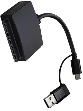 amangul Convertitori di lettore di unità esterne SATA USB 3.0 SATA da 2,5 pollici per dischi meccanici e a stato solido Due interfacce USB A/USB C convertitori