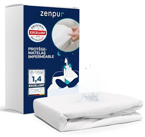 ZenPur Matratzenschoner 90x200 cm Wasserdicht Premium Matratzenschutz Wasserdicht Atmungsaktive, Geräuschlose wasserdichte Matratzenauflage Oeko-TEX Zertifiziert