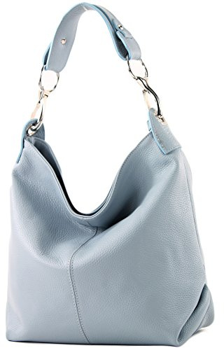 modamoda de T168 Damen Leder Schultertasche, handmade in Italy
