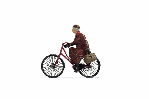NOCH Figuren-Set „Radfahrerin“, Figur im Maßstab 0 für kreative Gestaltung und Modellbau
