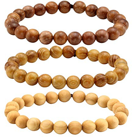 MILAKOO männer frauen 8mm holzperlen armband elastische natürliche yoga armband armreif