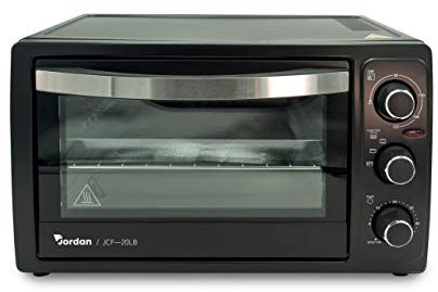 JORDAN, Forno elettrico 1300W, Capienza 20L, Temperatura Regolabile 230°, Inclusi Vassoio e Griglia con Impugnatura Removibile, colore Nero