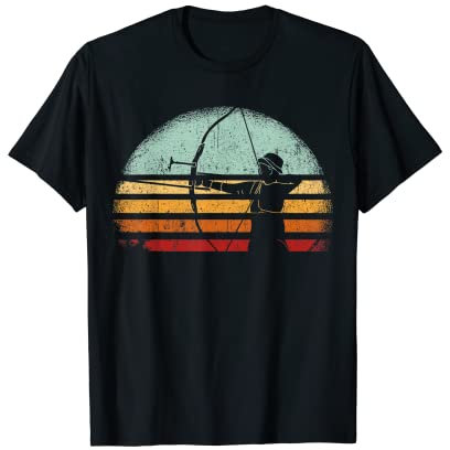 Vintage Bogenschütze Retro Bogenschießen Bogensport Geschenk T-Shirt