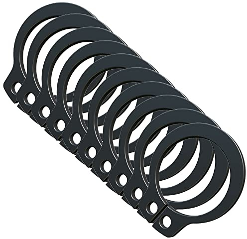 6 mm Seegerring, externe Sicherungsring C-Clips, Hochbelastbare Sicherungsringe, Sprengring aus Kohlenstoffstahl mit schwarzer Phosphatierung, DIN471 Cliphalterung mit Grifflöchern (pack of 10)