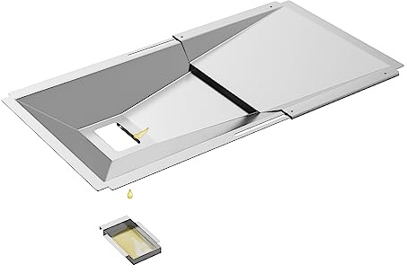 AJinTeby Universell fettbricka med dropppanna för Dyna-Glo Grill, Nexgrill fettbricka, Kenmore Grill de flesta 3/4/5 brännare gasgrillar fettpanna