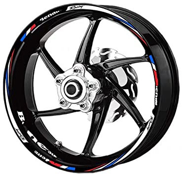 ROANNY Felgenband Motorrad 17 Zoll Radnabe Aufkleber Logo Felge Reflektierender Aufkleber Für Benelli Huanglong 250 500 502C TNT600 752S (Color : 7)