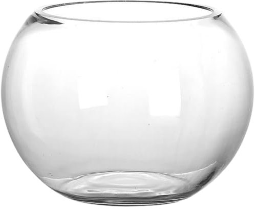 Healvian Runde Aquarium 18Cm Transparentes Glas Goldfischglas FüR Wasserpflanzen Und Dekoration Im Wohnzimmer Und BüRo