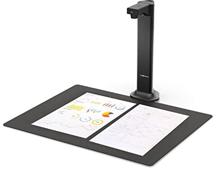 Viisan DL8 Dokumenten- Buchscanner. Max Scanbereich A3. 13MP Auflösung. Buchseiten Glätten & Aufteilen Auto-Scannen.Text-in-Sprache. OCR-Texterkennung. Windows & Mac