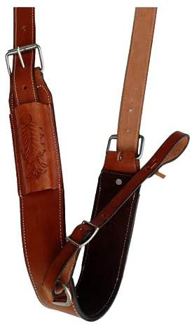 RAAVILS - Set completo per cavallo in pelle western, sottopancia posteriore, sottopancia posteriore in billette, in pelle