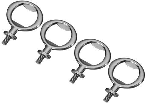 QUARKZMAN 4pz 53mm Apribottiglie a Vite in Lega di Zinco Nero | Kit di Inserti Piatto Filettato, per Matrimonio Feste del Vino Fai Da Te Artigianato, Apribottiglie