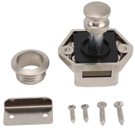 Druckknopfriegel, RV-Schranktürverschluss, Mini-Knopfriegel aus Zinklegierung, Schrankknopf für Auto, Wohnwagen, Wohnmobil, Wohnmobil, Boot, Yacht