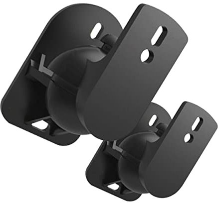 Angoily 1paio Supporto Parete Per Altoparlanti Surround Montaggio Facile e Stabile Design Elegante Per Cinema Domestico e Satellite Nero