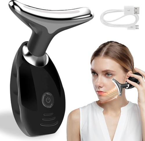 SPERMUOY Gesichtsmassagegerät,Face Massager mit 3 Modi Face face lifting gerät GesichtsmassagegeräT V Face Gesicht Schönheit Gerät für Anti Falten&Aging-schwarz