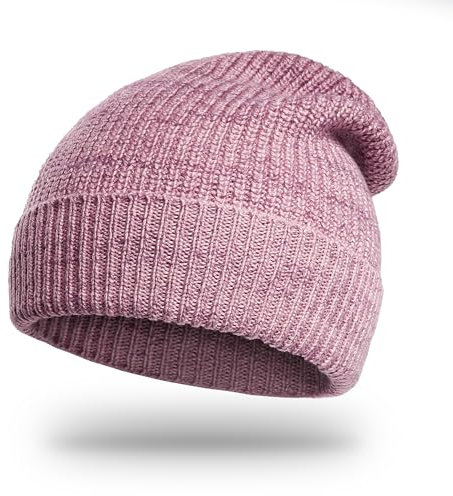 Apikuna® Premium Strickmütze aus Pima & Baby Alpaka Wolle (Himbeere) – Gestrickte Mütze für Damen und Herren – Sehr warme, hochwertige Unisex-Mütze für Herbst & Winter