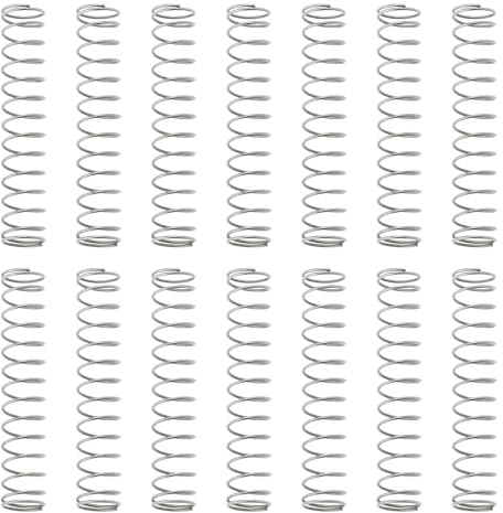 ECSiNG 100 Stück Druckfedern Edelstahlfedern 6 Mm Außendurchmesser 30 Mm Freie Länge 0,4 Mm Draht für Haushaltsgeräte Motorausrüstung Auto Rasenmäher