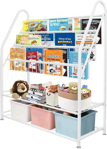 Bibliothèque pour enfants, étagère pour enfants, bibliothèque pour enfants, étagère de rangement pour livres et jouets, étagère pour chambre à coucher, salle de jeux, hauteur parfaite pour les enfants
