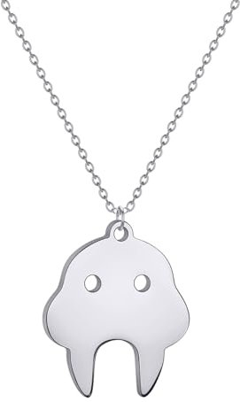 IOETSEUT Herren Halsketten Gothic Damen Zähne Anhänger Halskette Schmuck Halskette Doktor Zahnarzt Geschenk das Geschenk