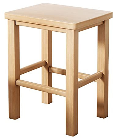 HUJIEAAA Wooden Stool Footrest Seat Footstool Wood Step Stool, Portable Rectangle Bed Stool, Small Step Ladder for Kitchen Bathroom, Foot Rest Stools Under Desk, Strong and Durable for Adul