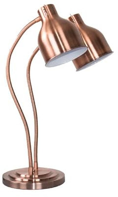 MQDLJSE Lampada scaldavivande da banco, Doppia Lampadina da 250 W, Lampada riscaldante per Alimenti Commerciale, Curva a 360°, scaldavivande per Buffet, Ristorante, Servizio di ristorazion