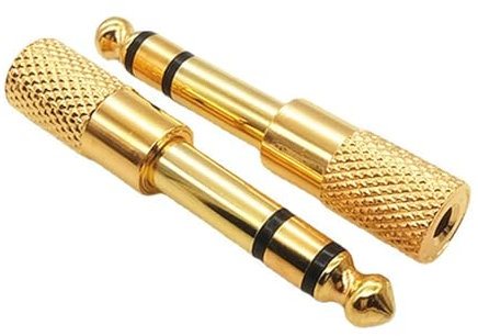 Niwieoi 2 PCS Headphone Jack Adapter,3.5mm to 6.35mm Audio Jack,Headphone Adapter,Aux Converter