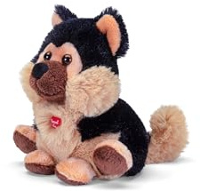 Trudi Deutscher Schäferhund Plüschtier, Geschenk zum Geburtstag, zu Weihnachten und zum Valentinstag | 15x15x14cm Grosse XS | Bussini | Modell 18186