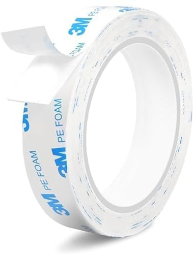 CRIFLOMAR Doppelseitiges PE-Schaum-Klebeband aus originalem 1600T Rohmaterial, 20 mm x 3 m, extra stark haftend, wasserfest, für Haushalt, Auto & Montage