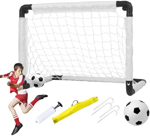 Bexdug Kleines Fußballtor | Outdoor Tore Für Garten Und Training - Tragbares Netz Mit Aufbewahrungstasche Sportzubehör Für Übungsplatz Und Spielfeld