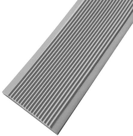 Treppenkantenverkleidung, 5m Vinyl Anti-Rutsch-Treppenkante, Wasserdicht & Selbstklebend Treppenkantenschutz Für Innen- & Außenbereich Sicherheit(Grey,60mmx5m)