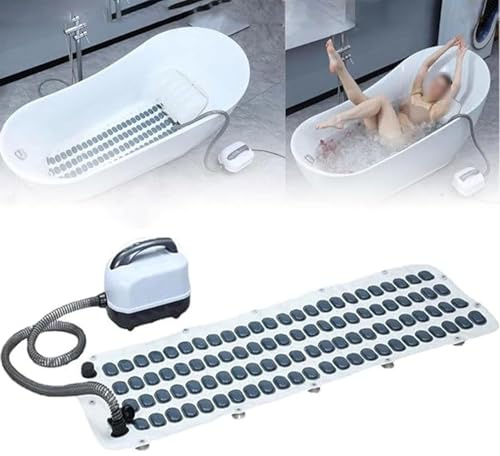RayGenius Home Surfing Massage-Badematte, 6-Fach Verstellbar, rutschfest, Aufblasbares Kissen, Wellenmassagematte, Bade-Spa-Matte Zur Muskelentspannung