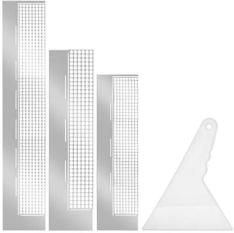 Aphumedc 3 Stück Diamant Lineal Edelstahl Mesh Lineal Diamant Zeichenlineal Diamants Lineals Malerei Blanko Gitter Edelstahl 5d Diamond Mesh Lineals Diy Zeichnung mit 240/360/520 Leeren Gittern