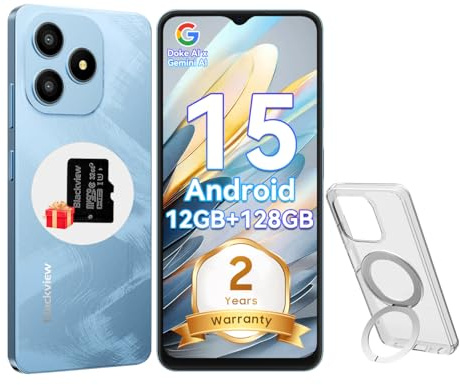 Blackview Wave 9C Smartphone Android 15 con Cover Girevole a 360°, Telefono Cellulare IP54 6.56'' HD+, 12GB+128GB Telefoni, Cellulari 5000mAh, 13+8MP, Dual 4G SIM, OTG, GPS, 3.5mm Jack