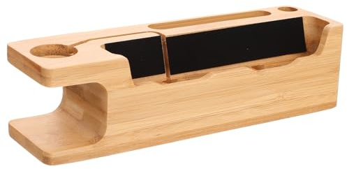 LOLIPPYY Holz Ladestation Handyhalter Ständer für Smartphone und Uhr Desktop Organizer zum Einzug mit Glatter Oberfläche und Praktischem Design
