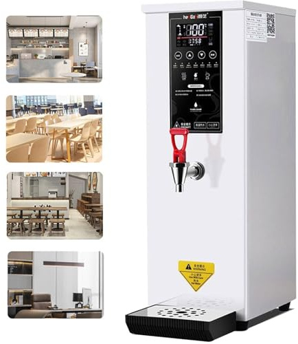 Nicvrea Distributeur d'eau Instantané Professionnel, Capacité de 25 L, Chauffe-Eau Électrique de Bureau 1000 W, Température Réglable de 60 °C à 100 °C White