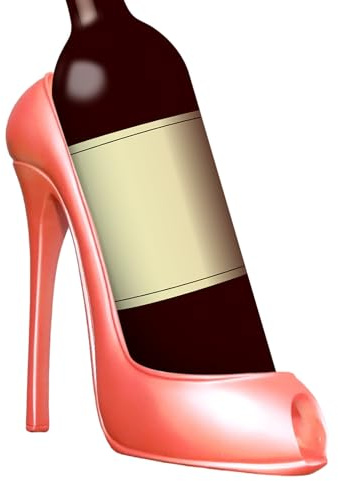 Heel Bottle Cake: Elegant Decorative Wine Holder, Elegant Counter Storage, Creative High Heel Stand With Home Accent Design | Single Bottle Presentation