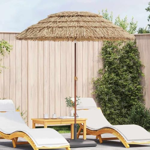 Générique Parasol de Plage Marron Ø 160 x 196 cm Acier,Maison & Jardin,Pelouses & Jardins,Vie en extérieur,Parasols & voiles d'ombrage,Beige,2.1 KG,42006673