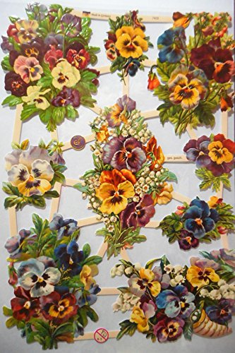 Glanzbilder Blumen Blume Blüte EF 7422 Oblate Posiebilder Scrapbook Deko GWI 568