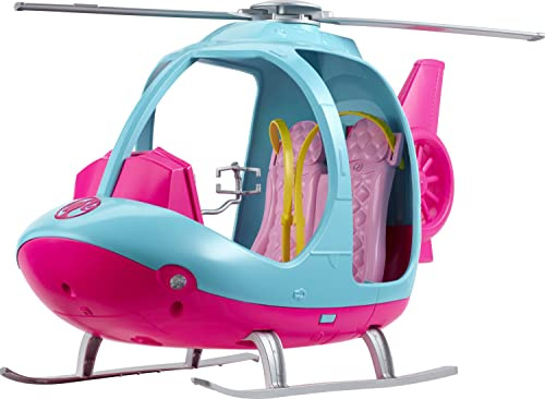 Barbie FWY29 - Hubschrauber in Pink und Blau, Spielzeug Geschenk für Kinder von 3 bis 7 Jahren