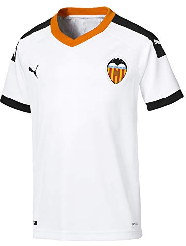PUMA Unisex barn Vcf hem skjorta replika Jr Jersey Puma White-puma Black-vibrant Orange 14