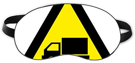 Warning Symbol Yellow Black Truck Triangle Sleep Eye Shield Soft Night Blindfold Shade Cover